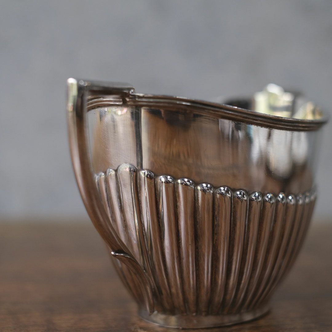 アンティークシュガーボウル シュガーポット シルバープレート 銀メッキ 6