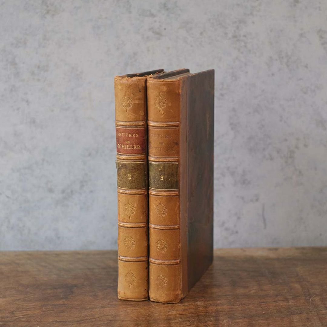 アンティークレザーブック 古書 フランス 革製