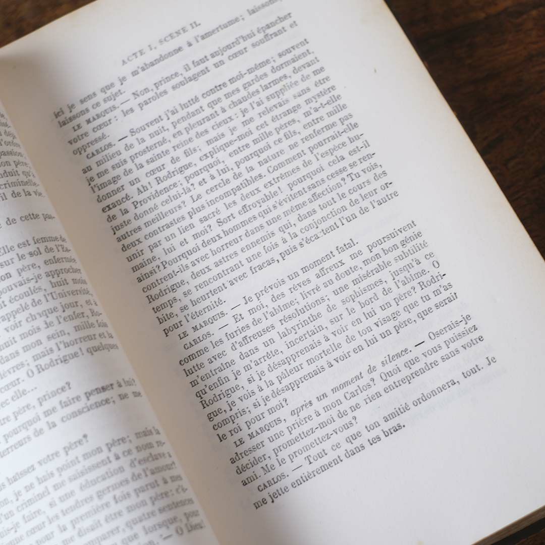 アンティークレザーブック 古書 フランス 革製5