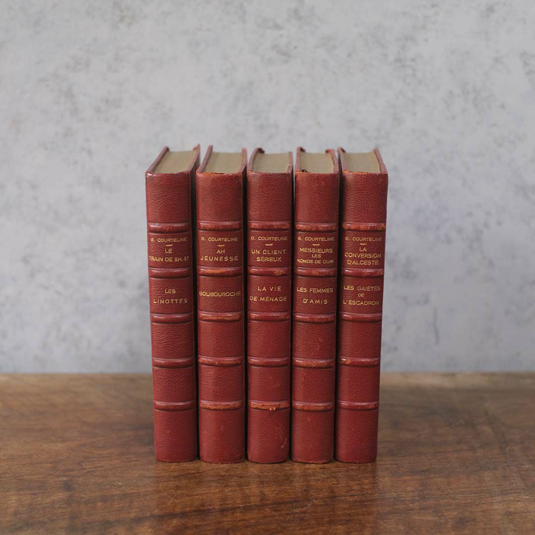 フランス アンティークブック　ジョルジュ・クルトリーヌ作品集 革装丁 1930年代1