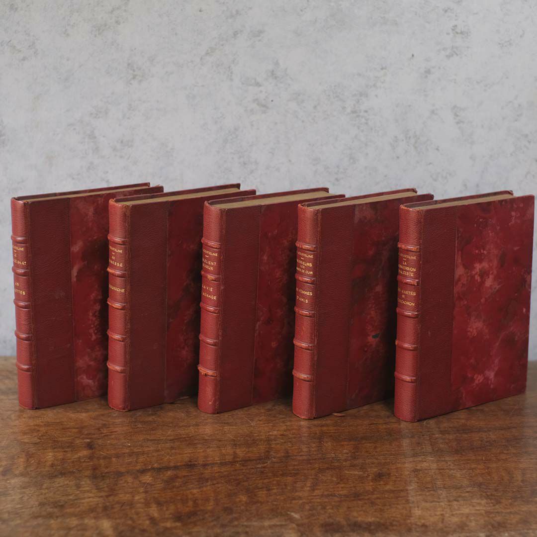 フランス アンティークブック　ジョルジュ・クルトリーヌ作品集 革装丁 1930年代2