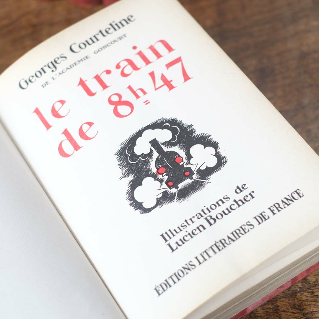 フランス アンティークブック　ジョルジュ・クルトリーヌ作品集 革装丁 1930年代4