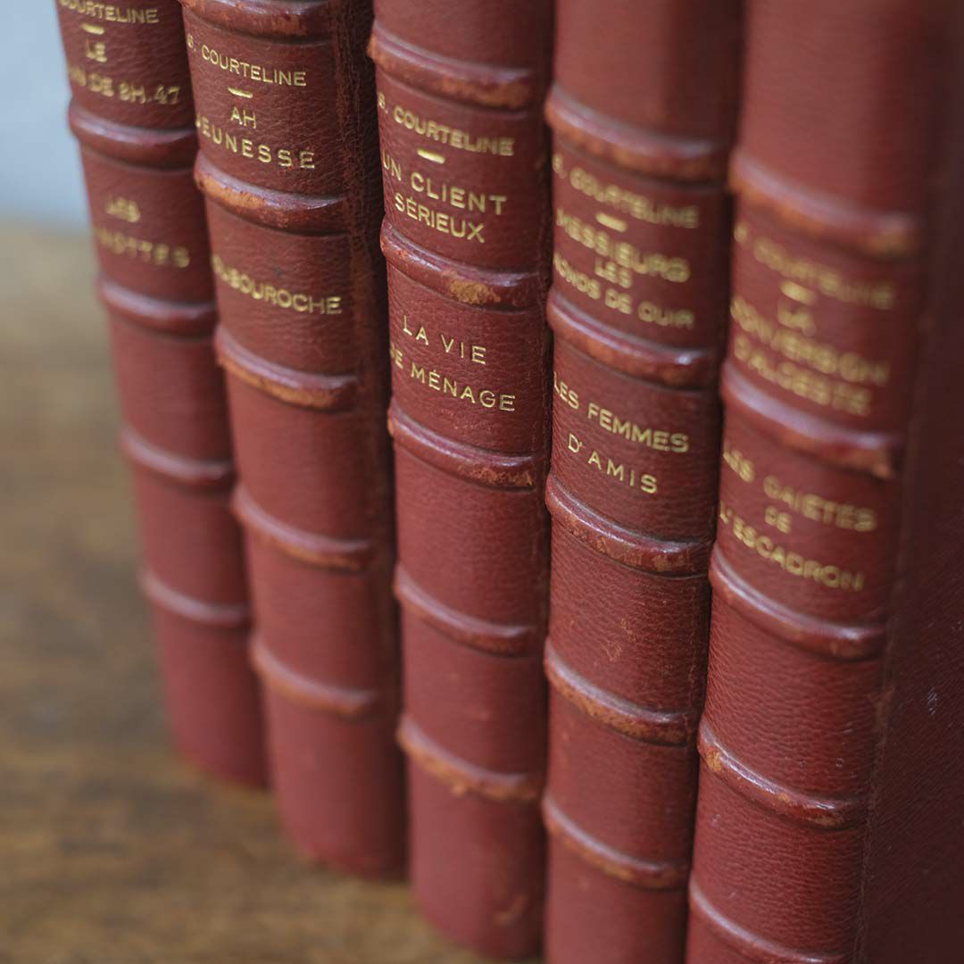 フランス アンティークブック　ジョルジュ・クルトリーヌ作品集 革装丁 1930年代8