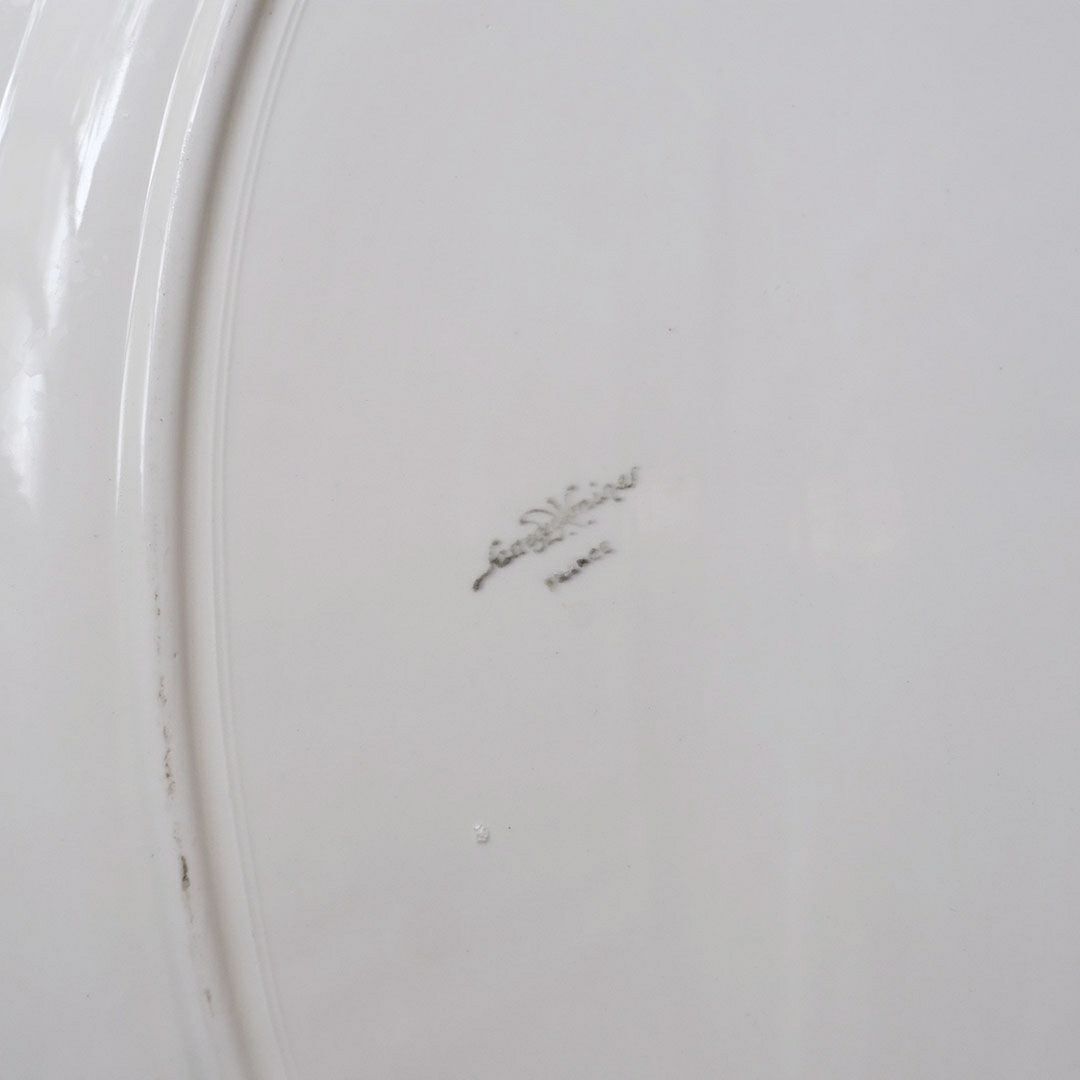 アンティーク皿 オードブル大皿 フラワーリムプレート 白 花リム皿 アンティーク食器10