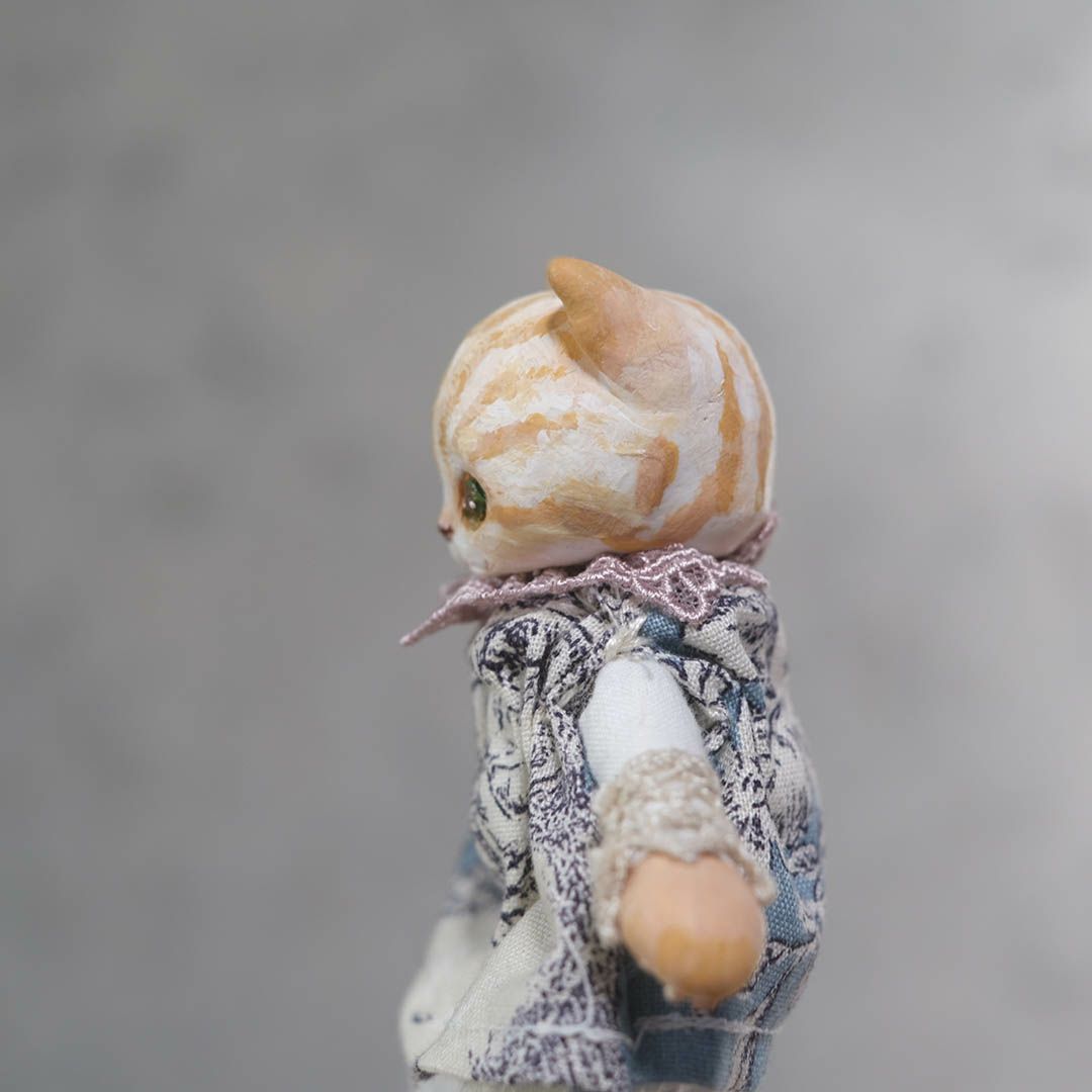 奏ちよこ ミニ猫 茶トラ 人形 ドール 空創作家4