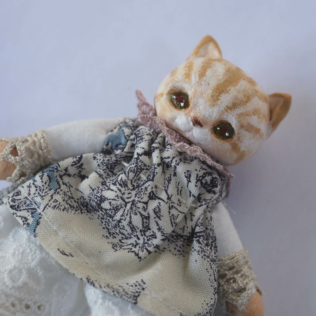 奏ちよこ ミニ猫 茶トラ 人形 ドール 空創作家5