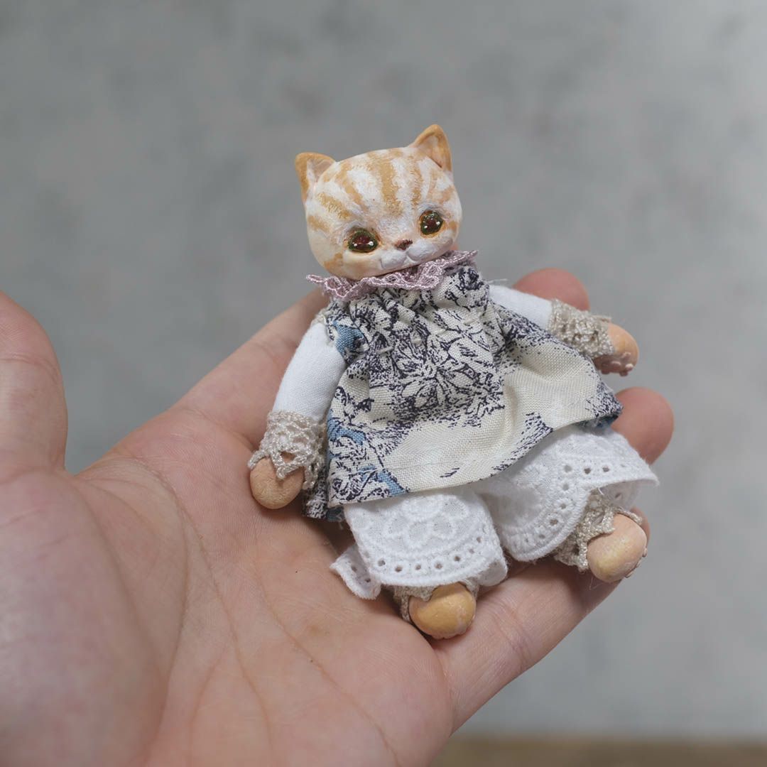 奏ちよこ ミニ猫 茶トラ 人形 ドール 空創作家6