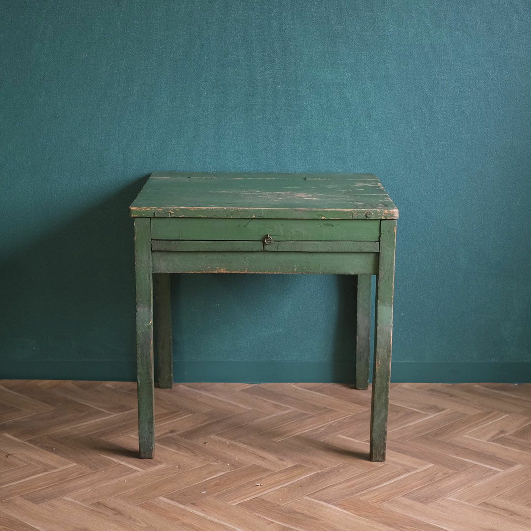 アンティークデスク パイン グリーンペイント イギリス アンティーク家具5