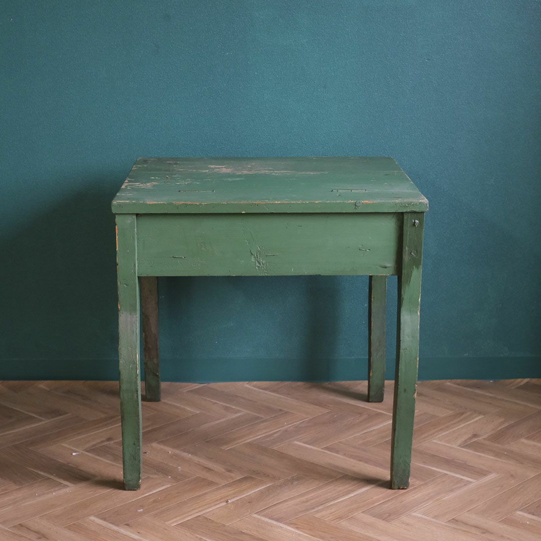 アンティークデスク パイン グリーンペイント イギリス アンティーク家具7