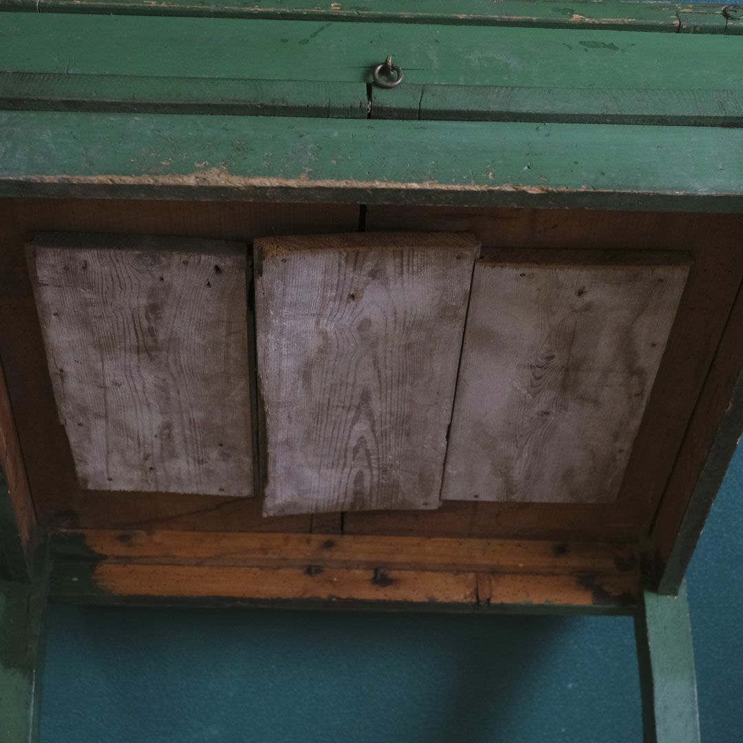 アンティークデスク パイン グリーンペイント イギリス アンティーク家具11