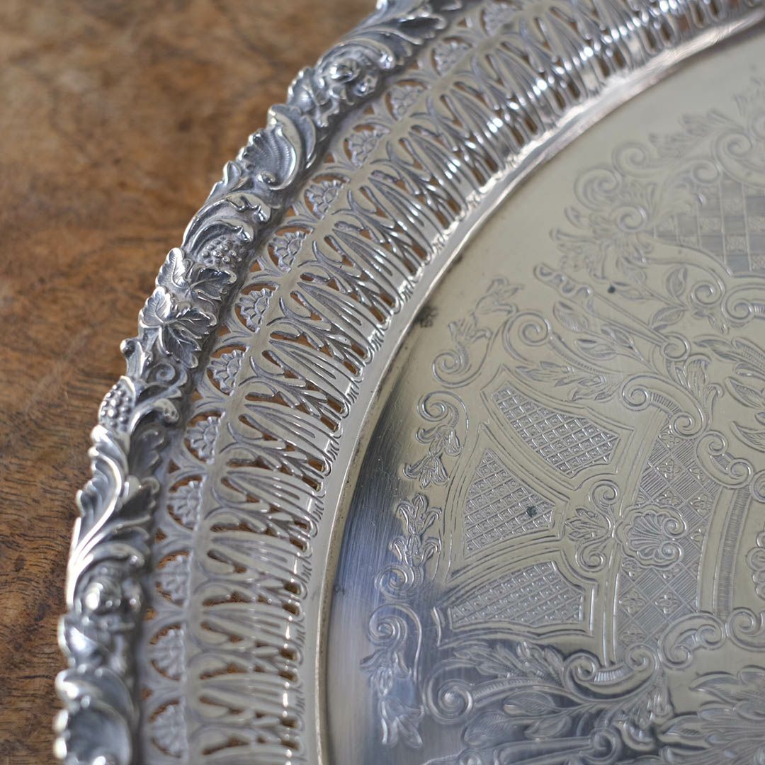 ヴィンテージトレイ シルバープレート 銀メッキ イギリス4