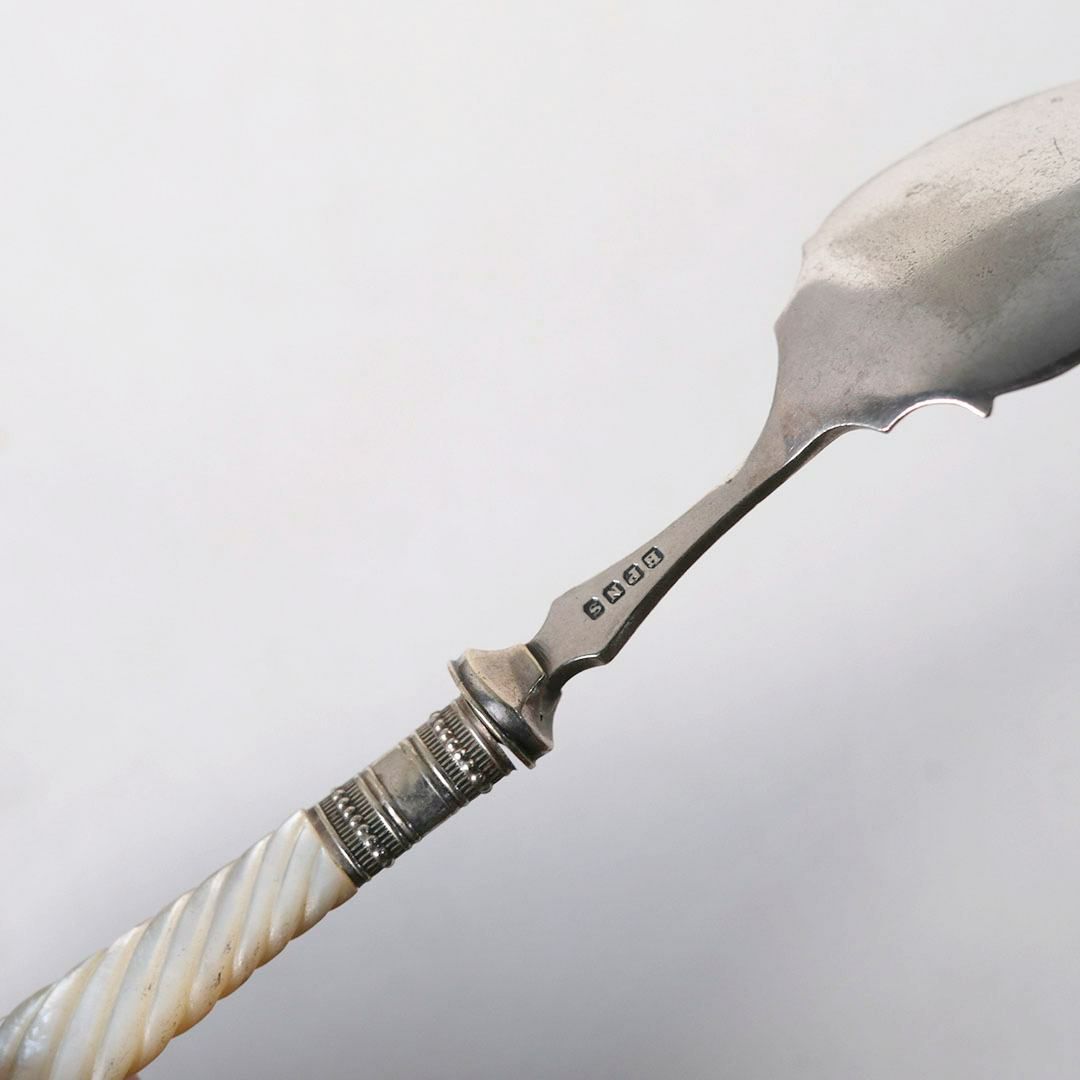 アンティーク マザーオブパール 装飾の美しいベリースプーン 白蝶貝8