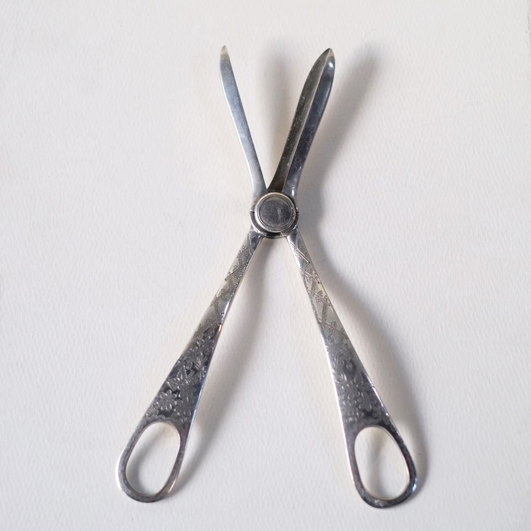 アンティークフルーツシザー シルバープレート 銀メッキ イギリス3