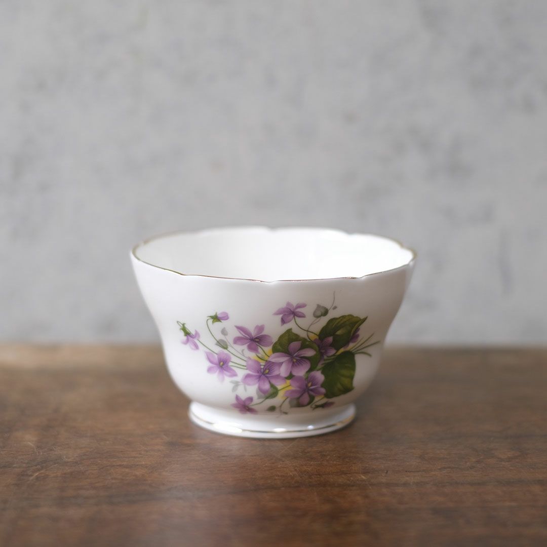 ヴィンテージシュガーボウル バイオレット 菫 イギリス1