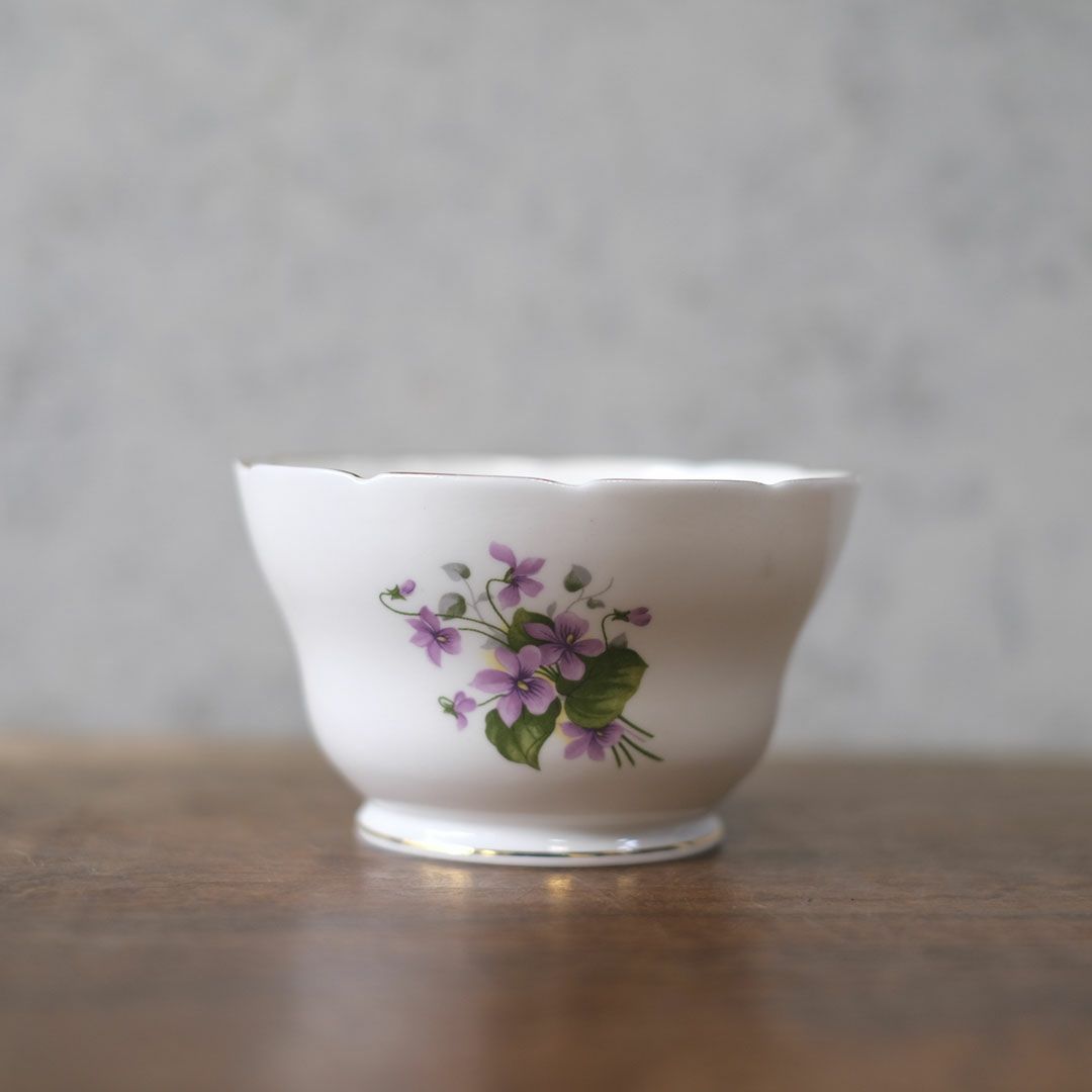 ヴィンテージシュガーボウル バイオレット 菫 イギリス2