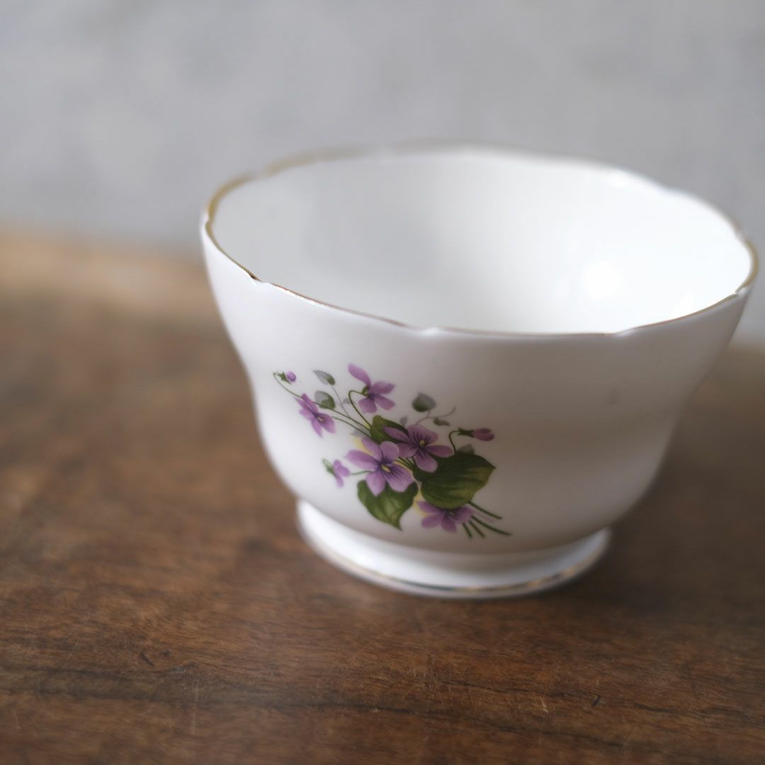 ヴィンテージシュガーボウル バイオレット 菫 イギリス3