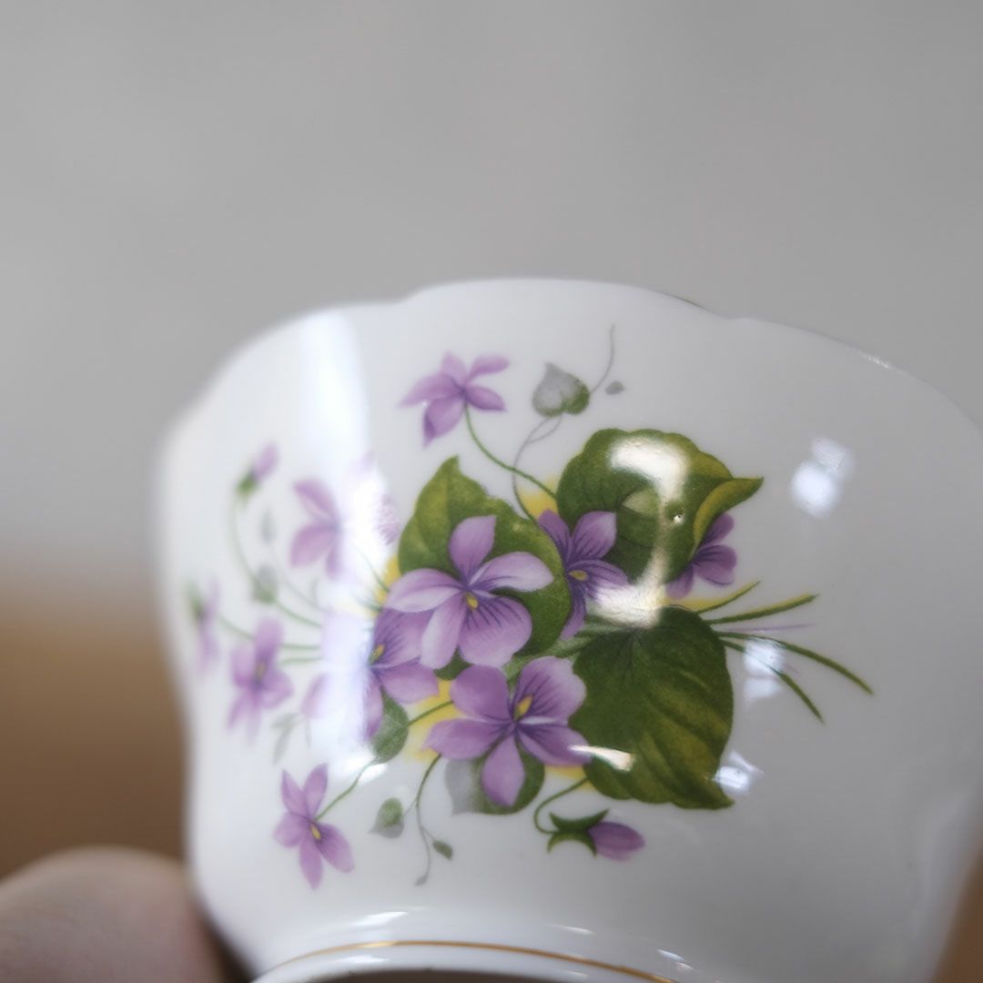 ヴィンテージシュガーボウル バイオレット 菫 イギリス5