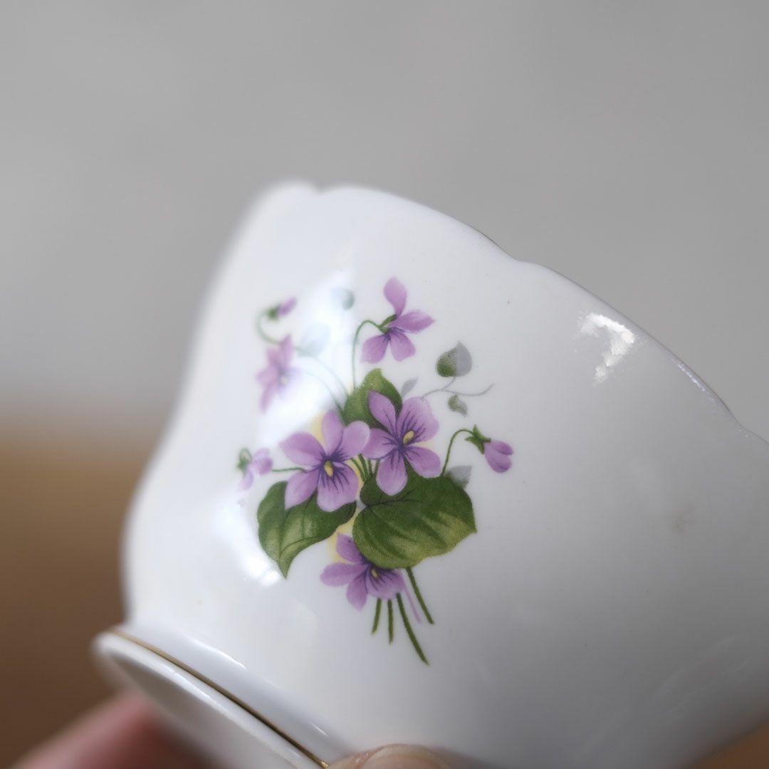 ヴィンテージシュガーボウル バイオレット 菫 イギリス6