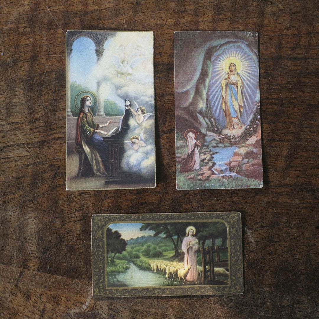 アンティーク祈祷書 花とモノグラム フランス アイボリー5