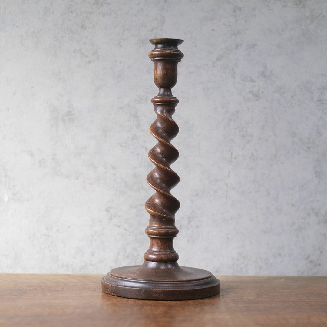アンティークキャンドルスティック ツイスト キャンドルホルダー イギリス 燭台2