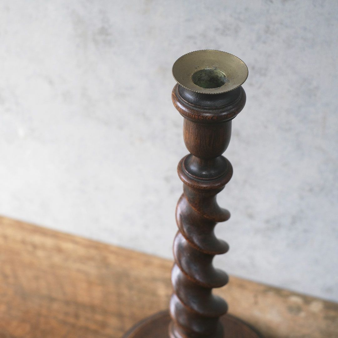 アンティークキャンドルスティック ツイスト キャンドルホルダー イギリス 燭台3