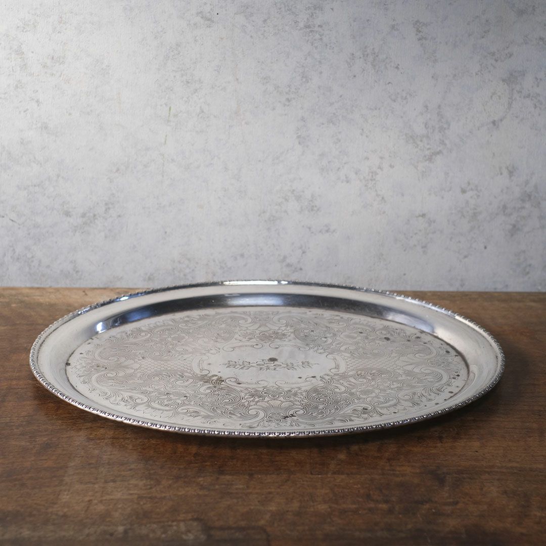 アンティークシルバープレートトレイ 銀メッキ イギリス2