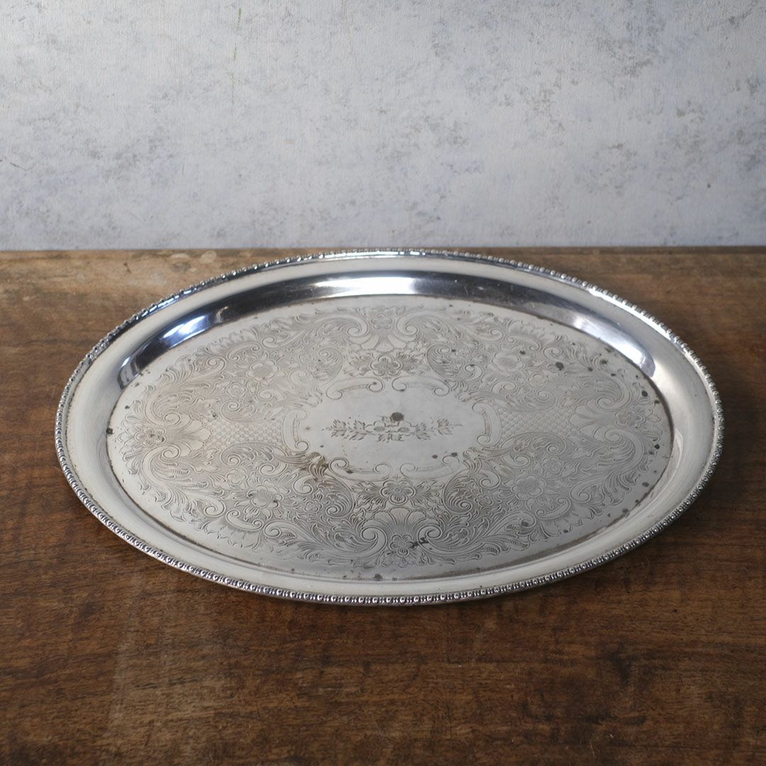 アンティークシルバープレートトレイ 銀メッキ イギリス3