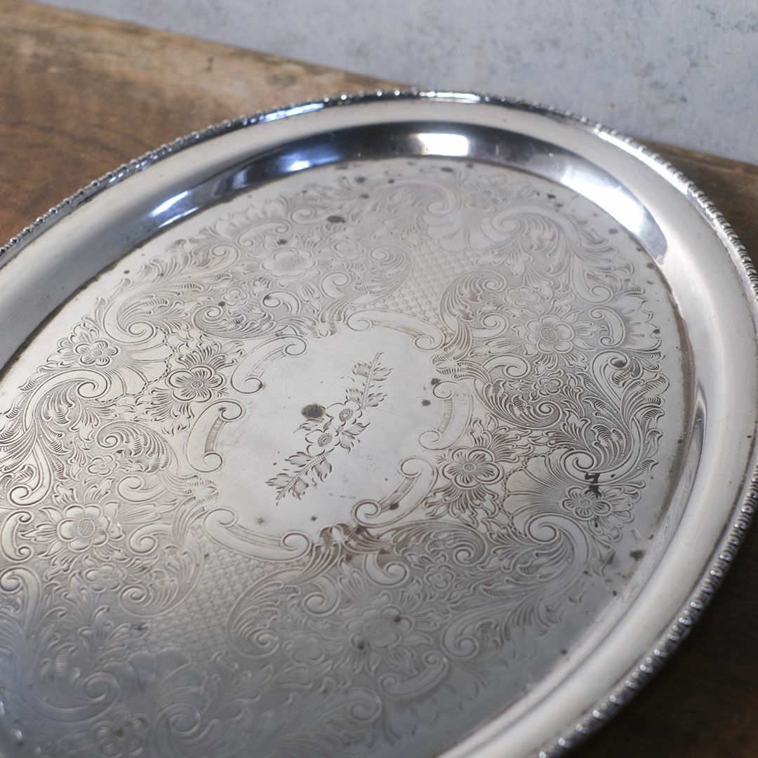 アンティークシルバープレートトレイ 銀メッキ イギリス5