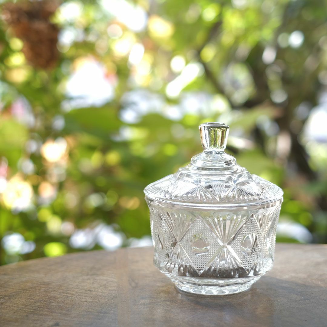 ヴィンテージボンボンポット ガラスケース イギリス2