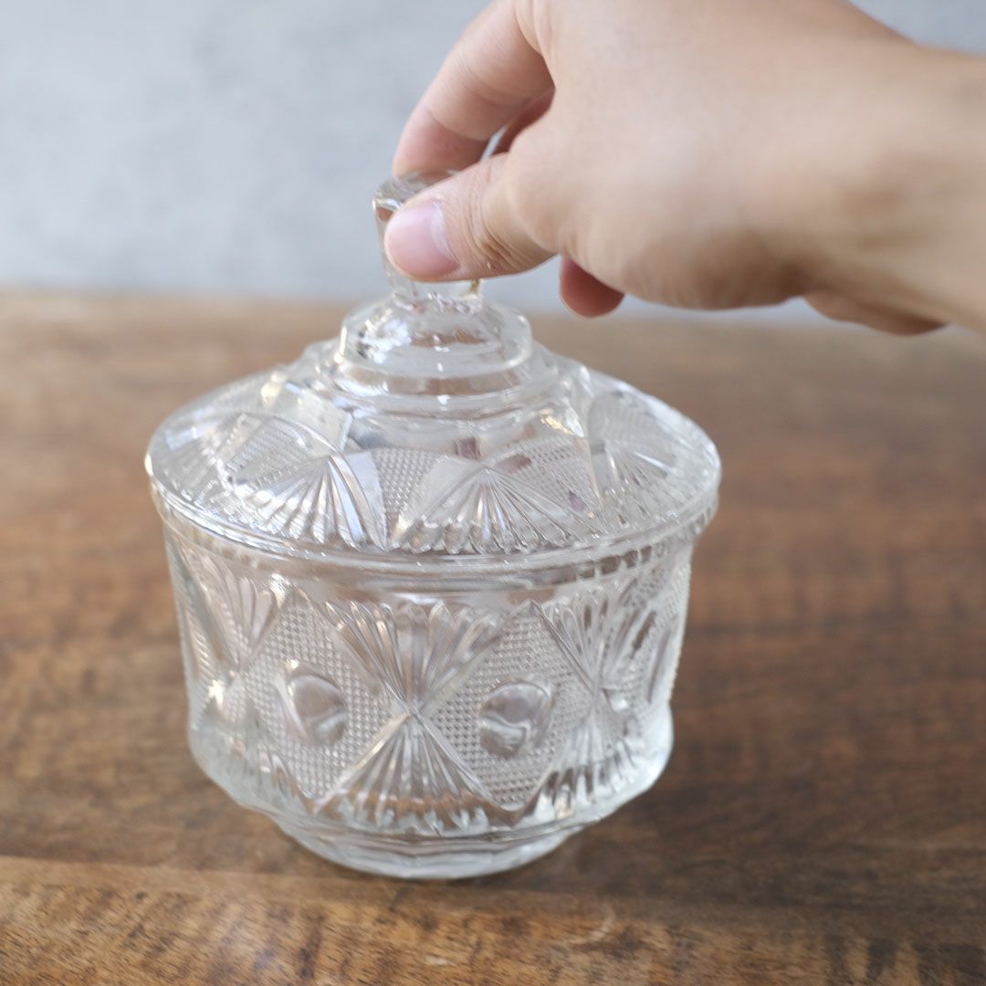 ヴィンテージボンボンポット ガラスケース イギリス3