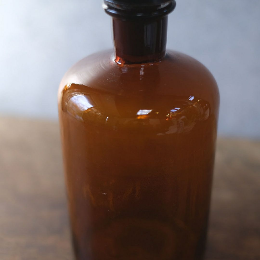 アンティーク薬瓶 メディシンボトル イギリス 蓋付9