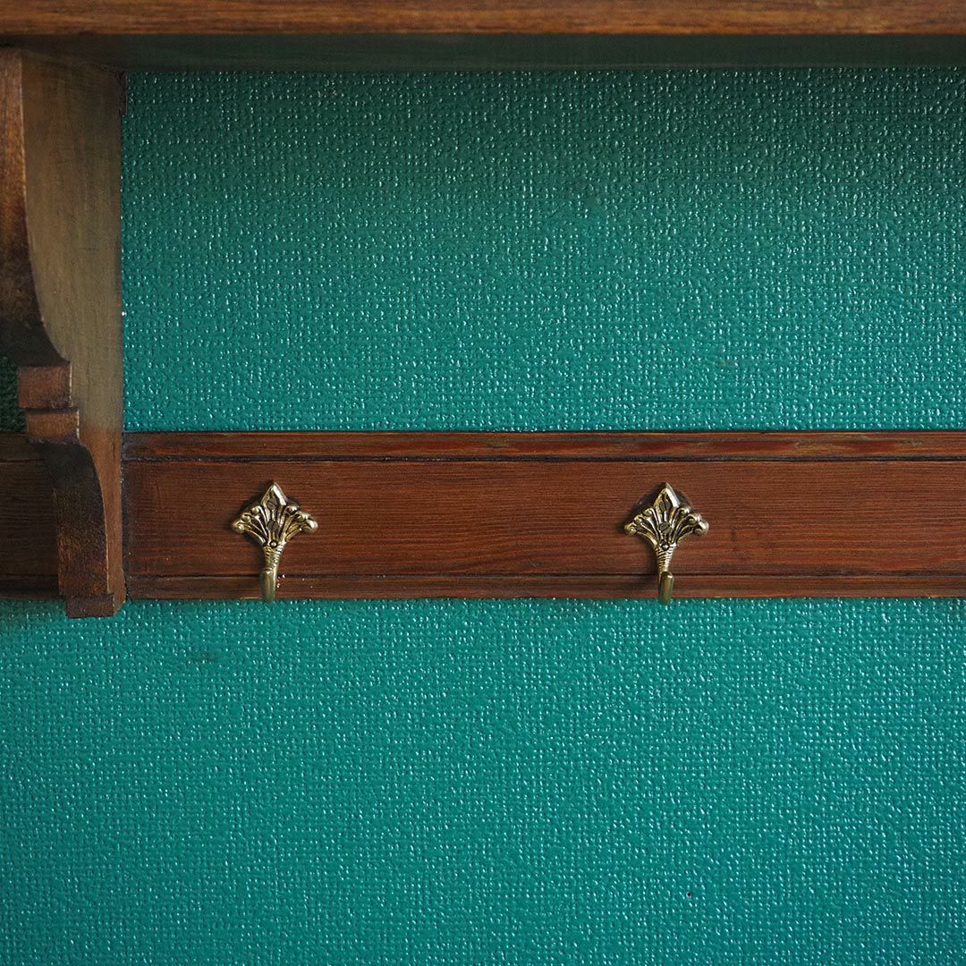 アンティークウォールシェルフ フックボード フランス 5連フック アンティーク家具6