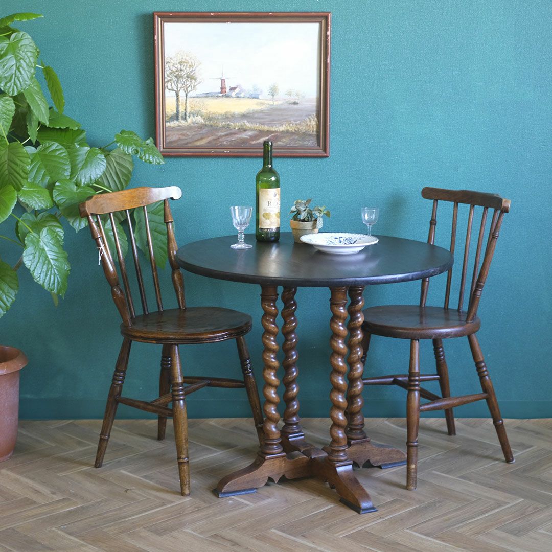 アンティークゲートレッグテーブル バーリーシュガーツイスト オーバル イギリス アンティーク家具