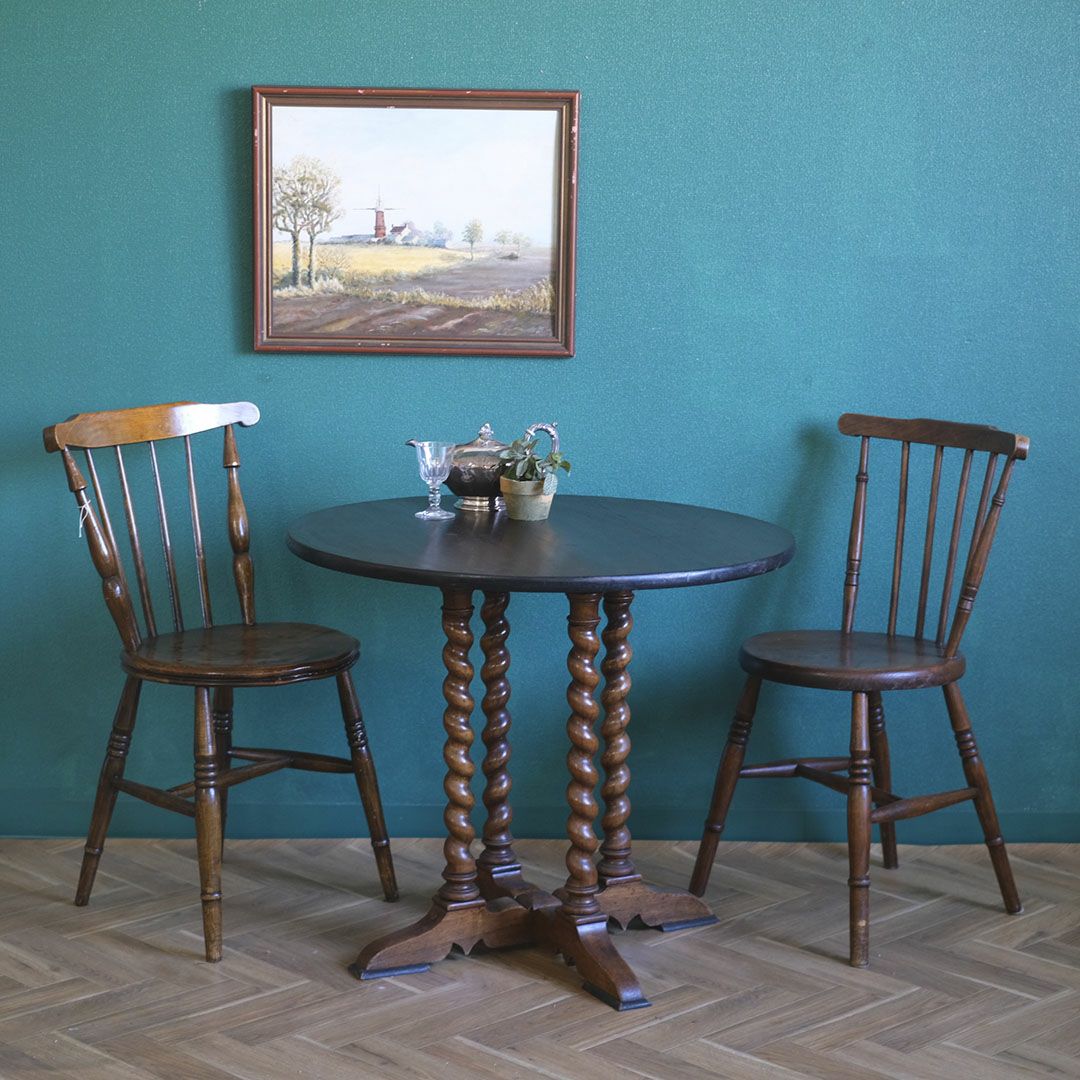 アンティークゲートレッグテーブル バーリーシュガーツイスト オーバル イギリス アンティーク家具1