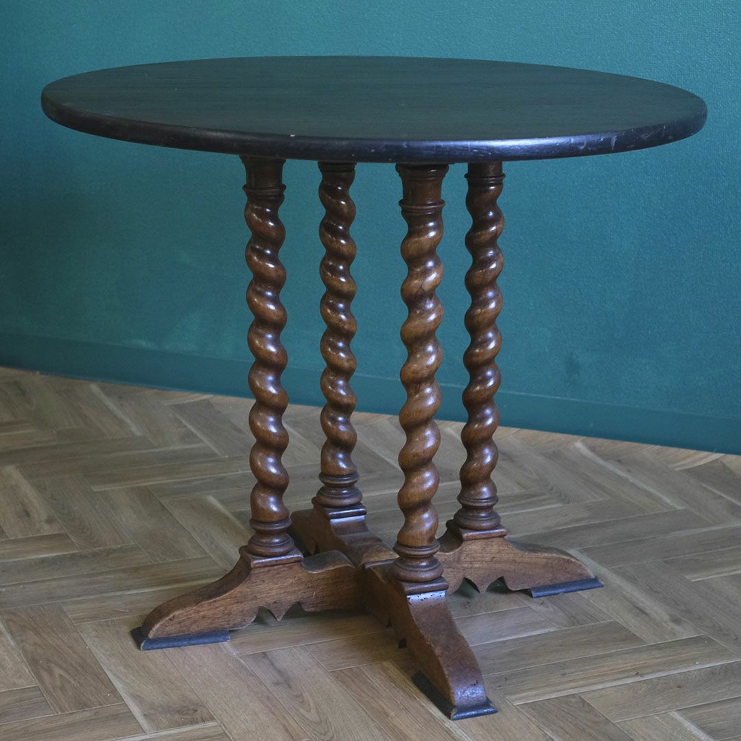 アンティークゲートレッグテーブル バーリーシュガーツイスト オーバル イギリス アンティーク家具5