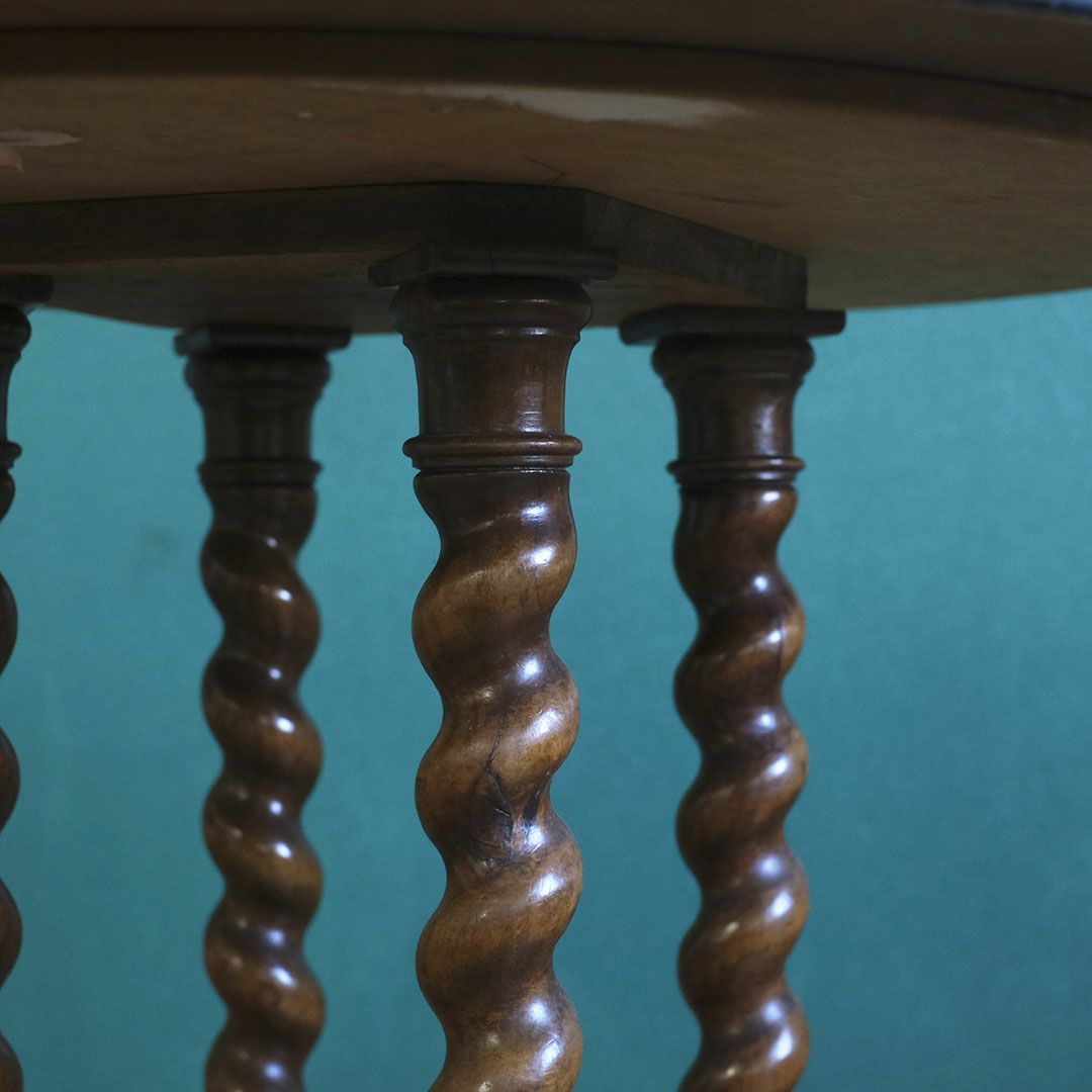 アンティークゲートレッグテーブル バーリーシュガーツイスト オーバル イギリス アンティーク家具9