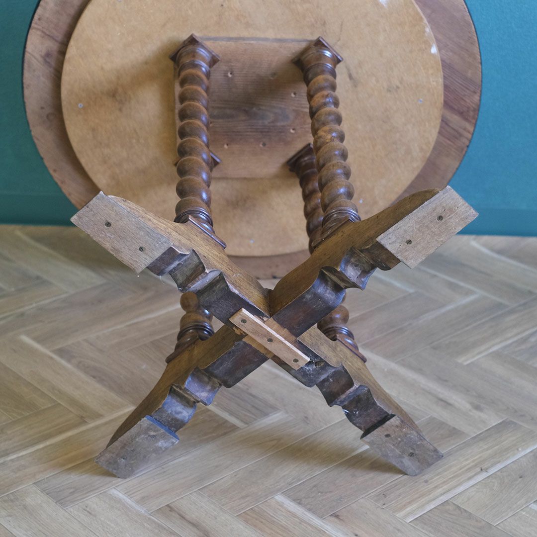 アンティークゲートレッグテーブル バーリーシュガーツイスト オーバル イギリス アンティーク家具12