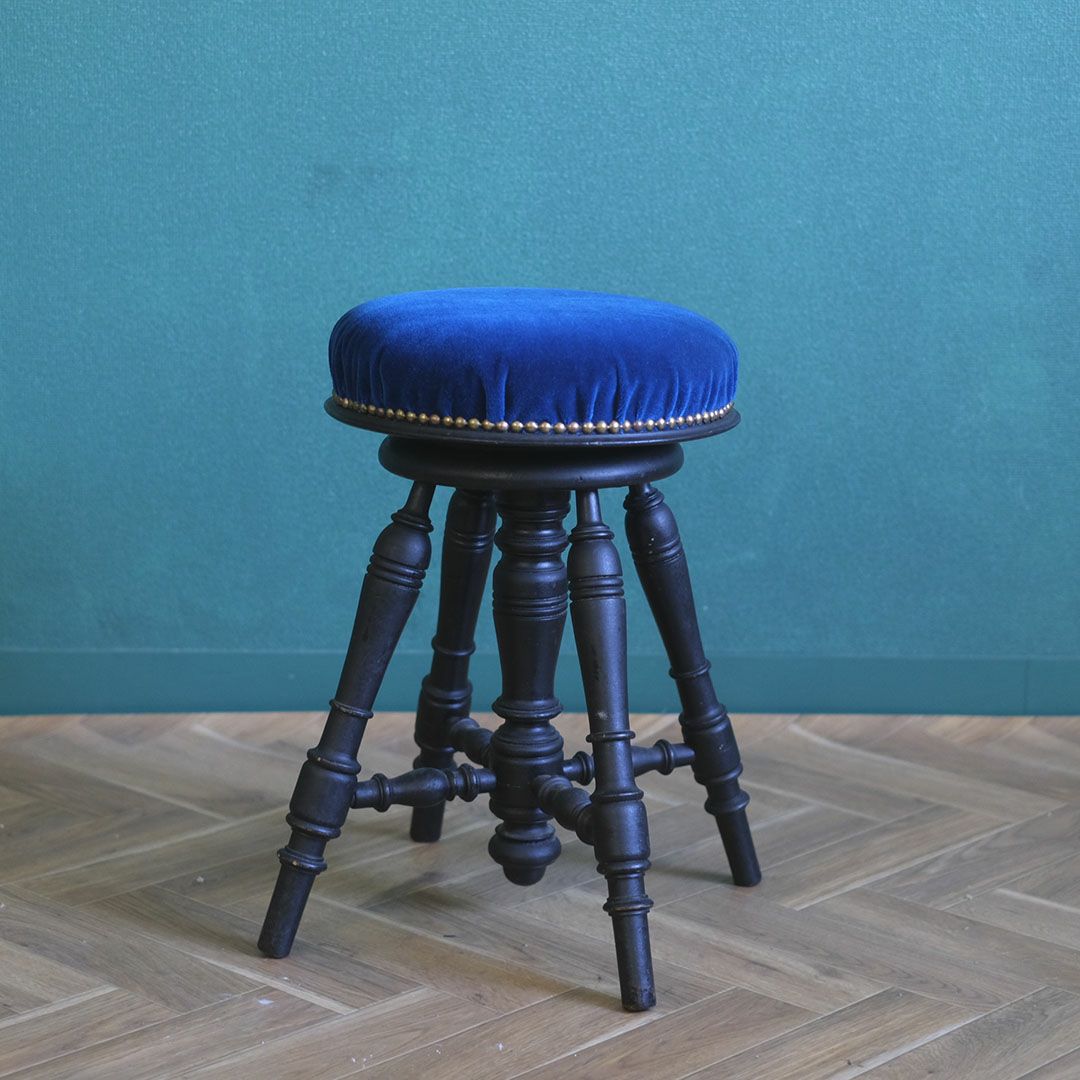 高さ調節式 スクリュースツール アンティークチェア