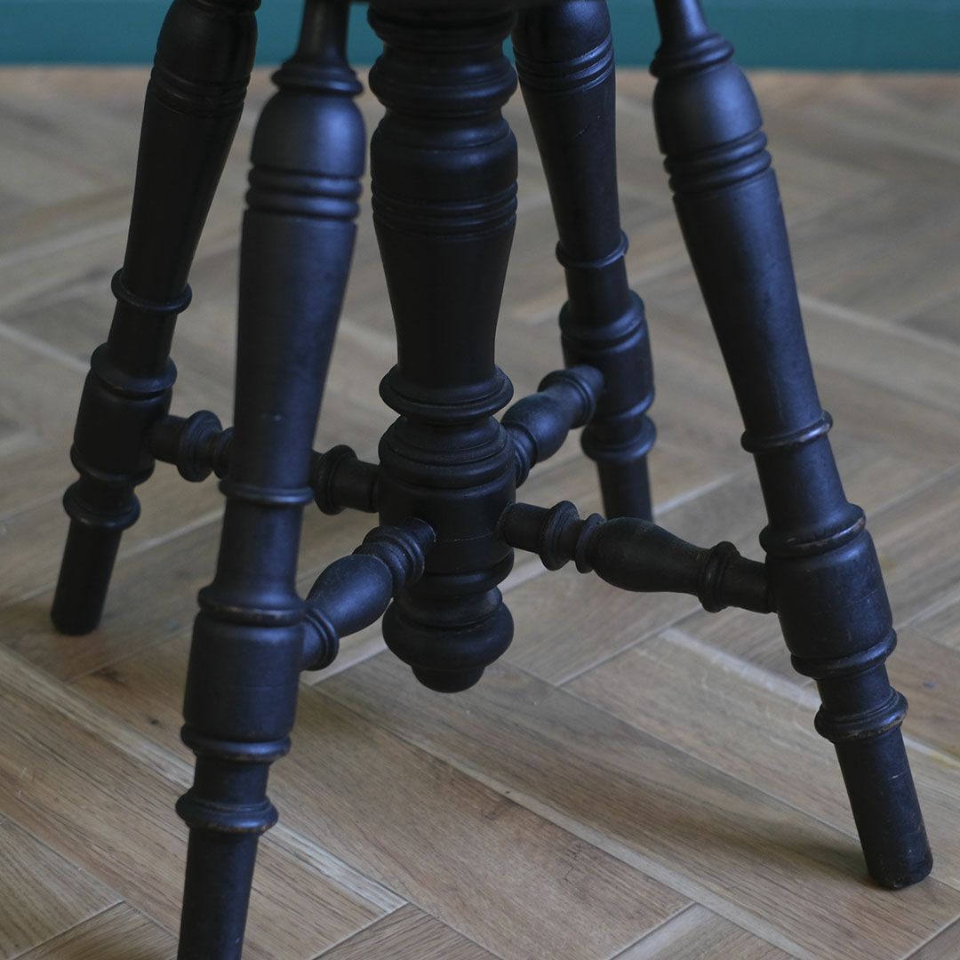 アンティークピアノスツール ベルベット フランス10