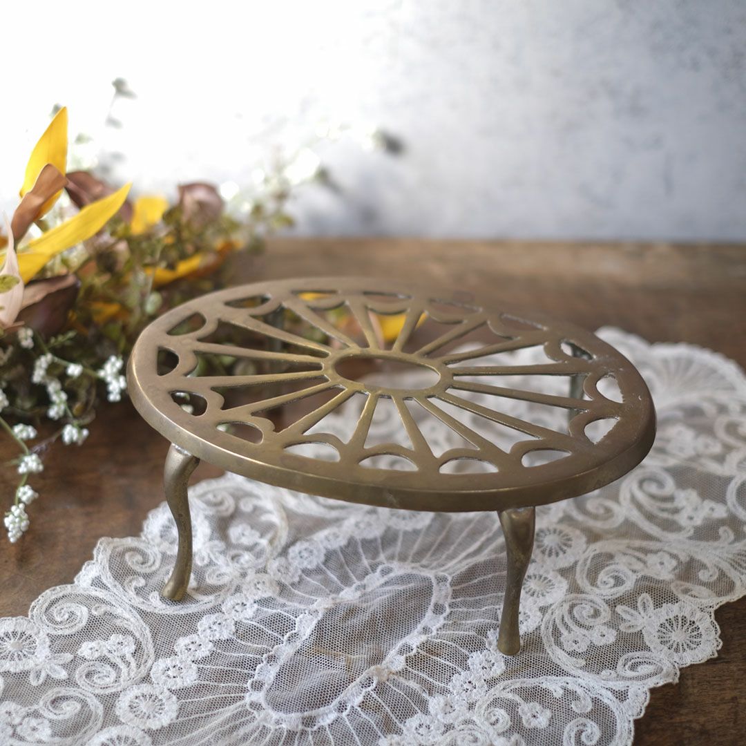 アンティークヴィクトリアンスタンド 真鍮 イギリス 1