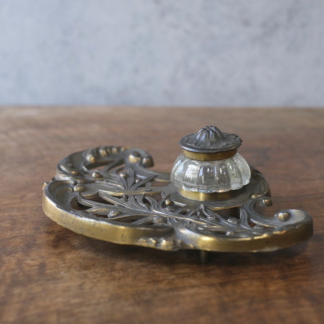 アンティークインクボトル アールヌゥーボー フランス アンティーク雑貨4