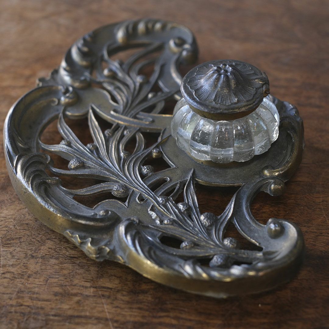 アンティークインクボトル アールヌゥーボー フランス アンティーク雑貨5