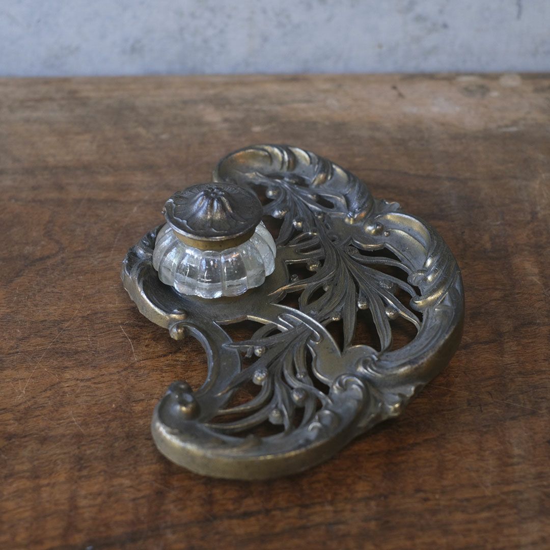 アンティークインクボトル アールヌゥーボー フランス アンティーク雑貨8