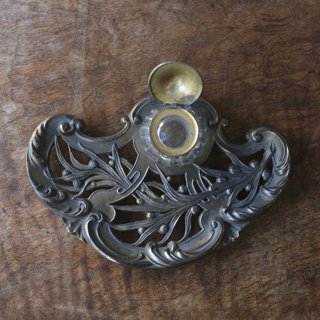 アンティークインクボトル アールヌゥーボー フランス アンティーク雑貨9