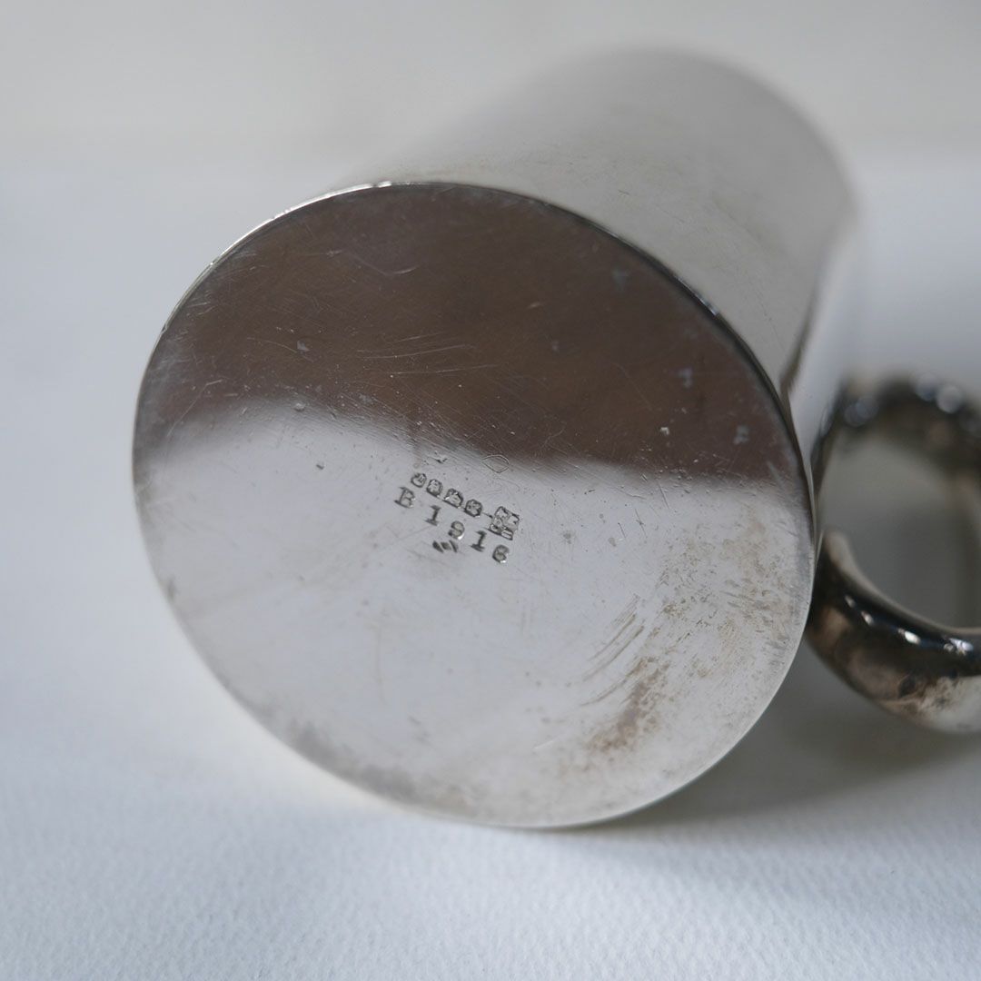 アンティーク マグ イギリス MH&Co 刻印ディテール