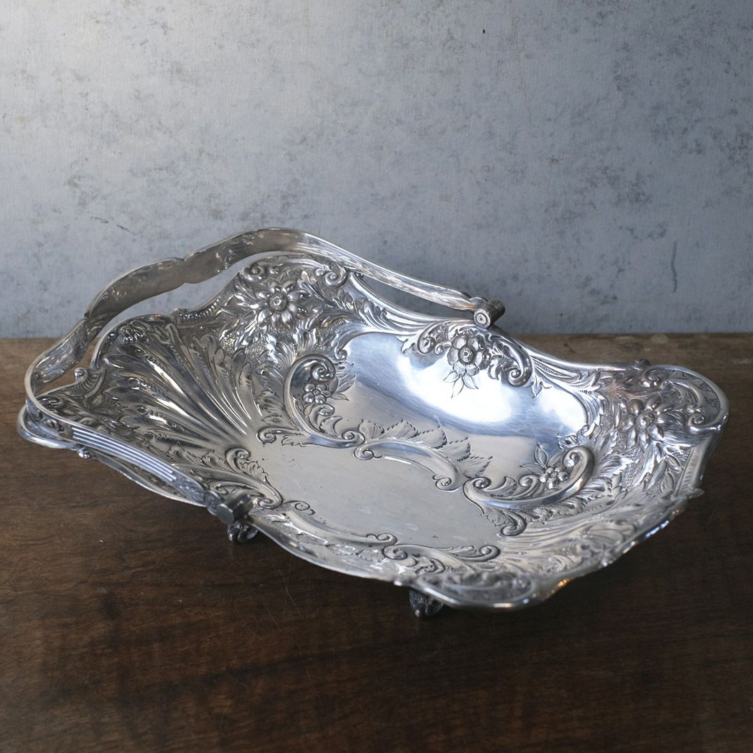 アンティークフルーツバスケット シルバープレート ヴィクトリアン 銀メッキ イギリス4