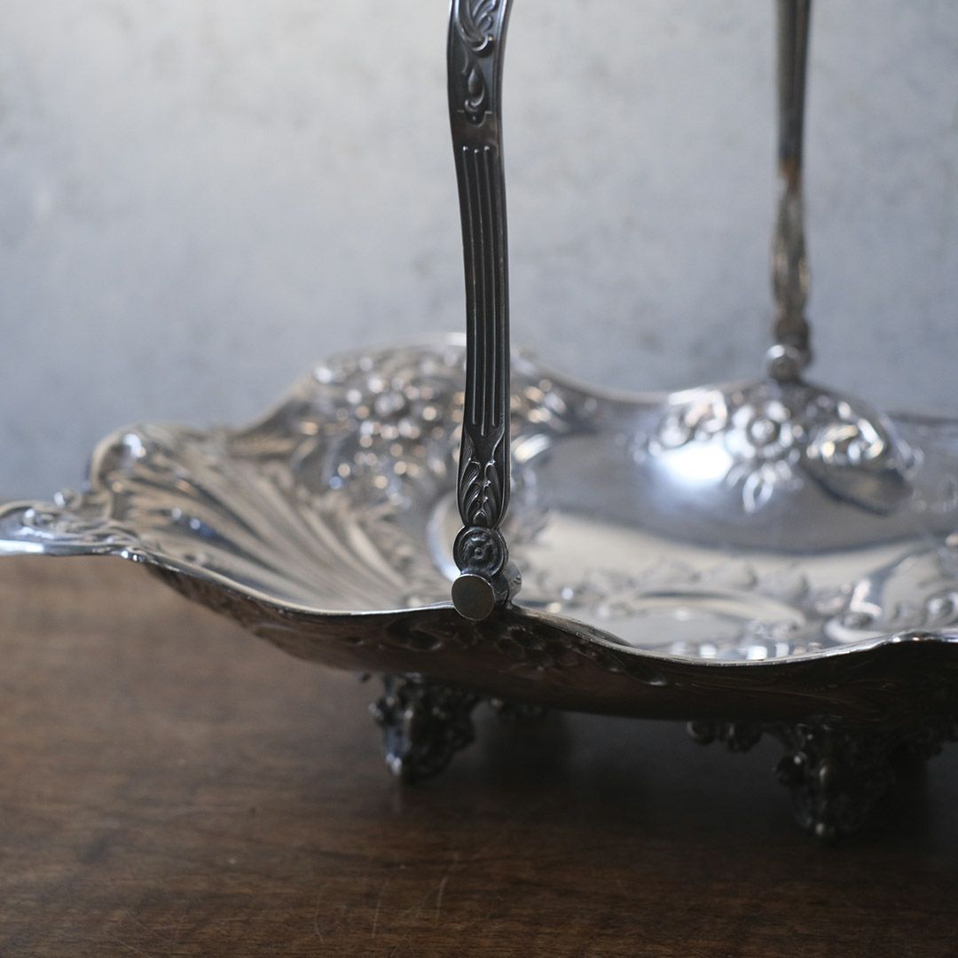 アンティークフルーツバスケット シルバープレート ヴィクトリアン 銀メッキ イギリス8