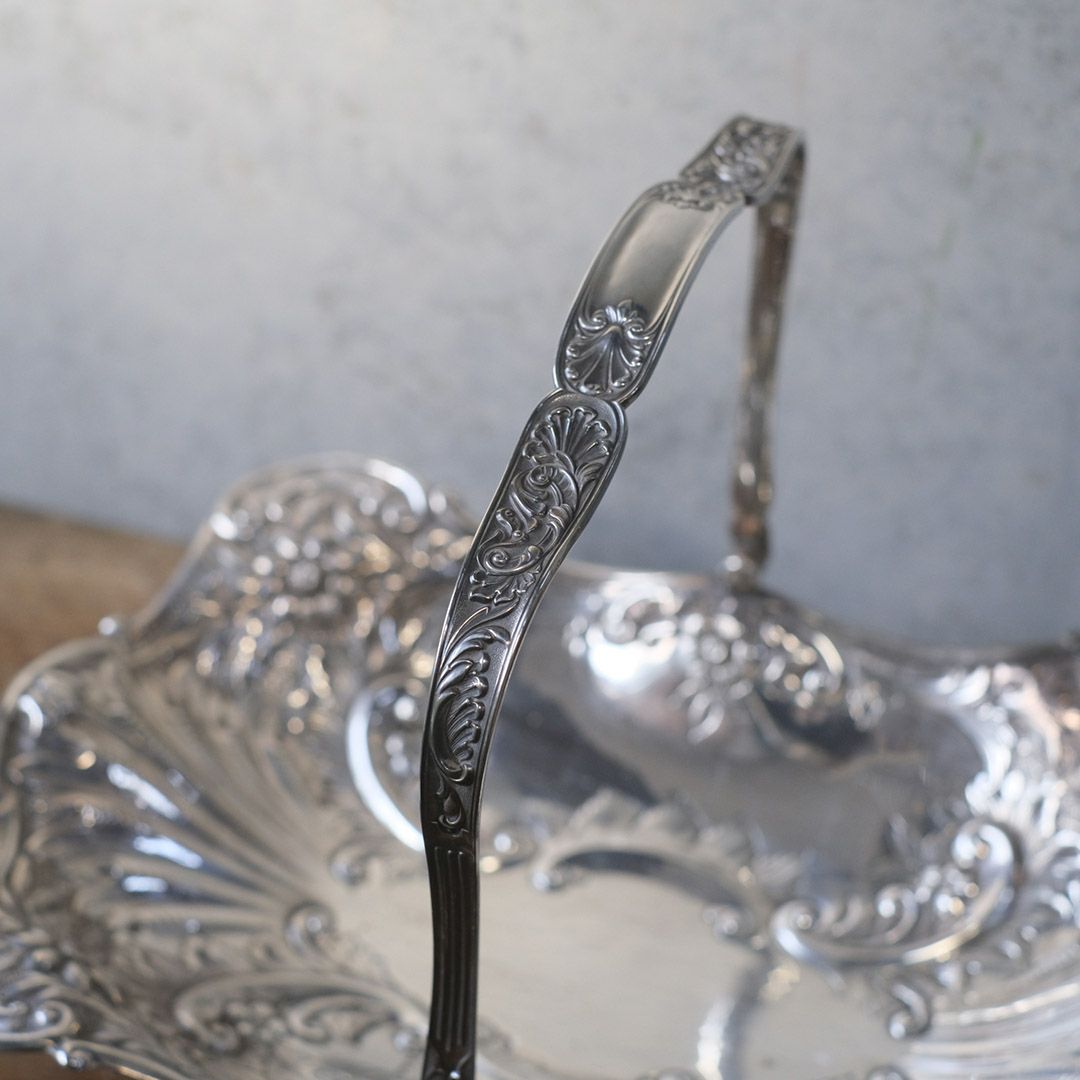 アンティークフルーツバスケット シルバープレート ヴィクトリアン 銀メッキ イギリス9