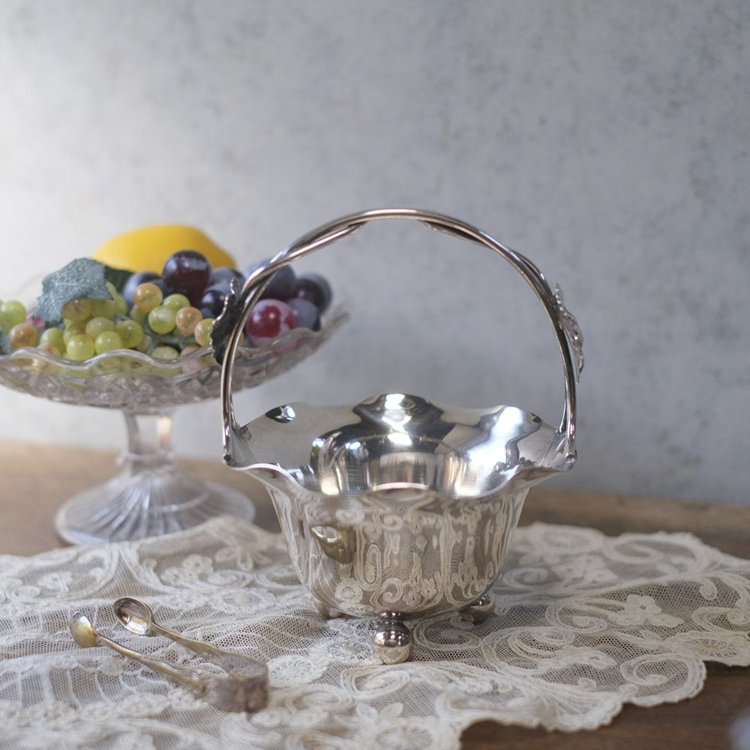 ヴィンテージスイートバスケット シルバープレート 銀メッキ