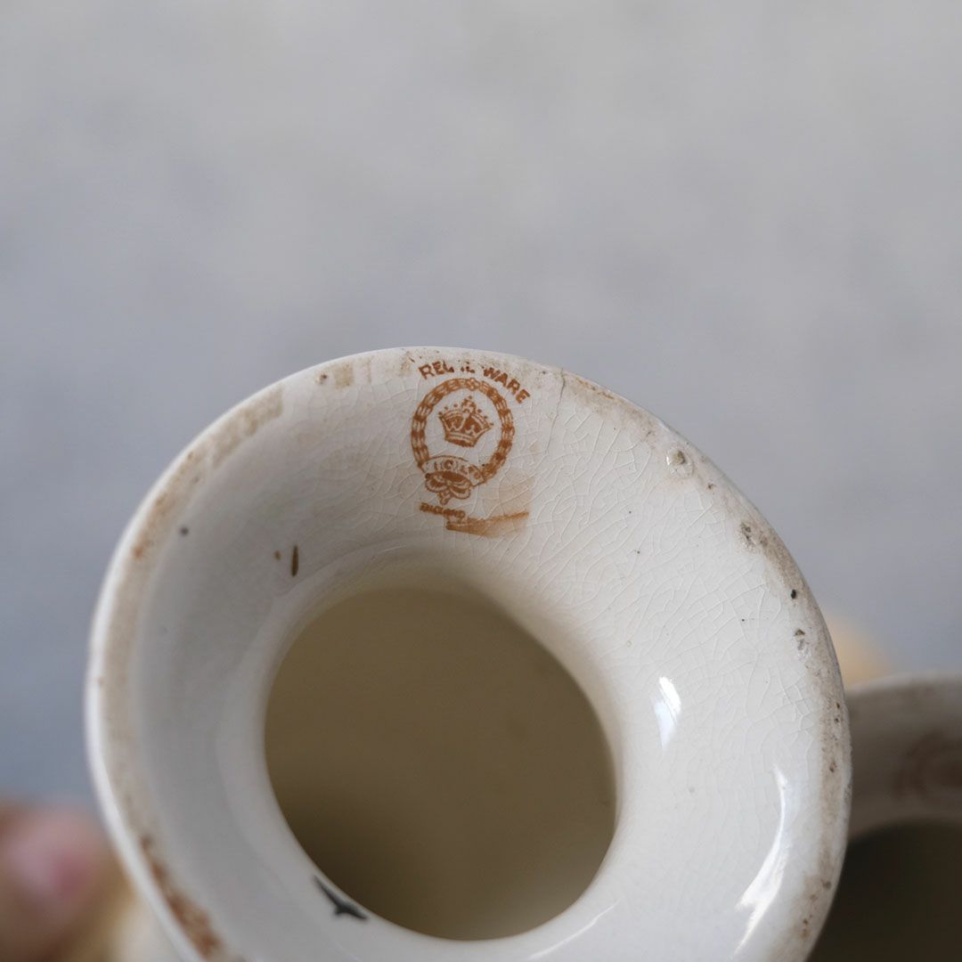  アンティーク キャンドルスタンド HICKEY WARE（ヒッキーウェア） 陶器 雉の絵 イギリス9